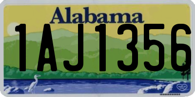 AL license plate 1AJ1356