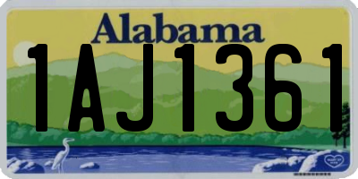 AL license plate 1AJ1361