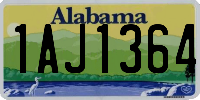 AL license plate 1AJ1364