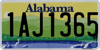AL license plate 1AJ1365