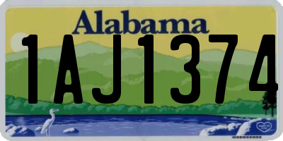 AL license plate 1AJ1374