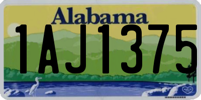 AL license plate 1AJ1375