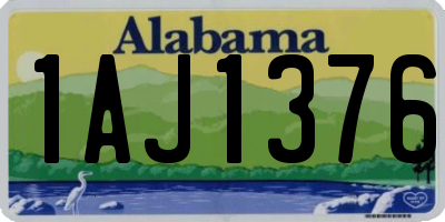 AL license plate 1AJ1376
