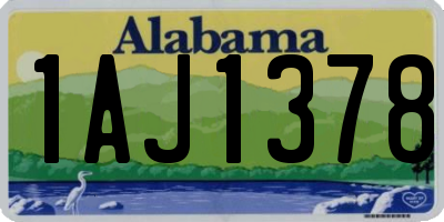 AL license plate 1AJ1378