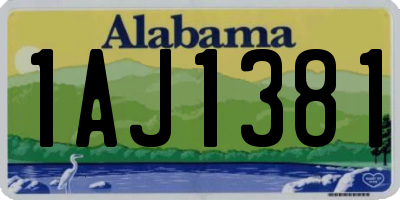 AL license plate 1AJ1381