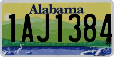 AL license plate 1AJ1384