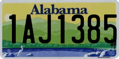 AL license plate 1AJ1385