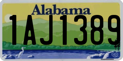 AL license plate 1AJ1389