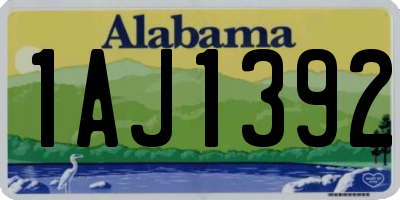 AL license plate 1AJ1392