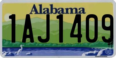 AL license plate 1AJ1409