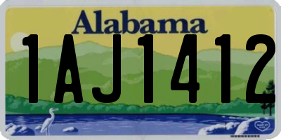 AL license plate 1AJ1412