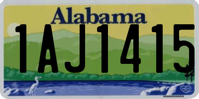 AL license plate 1AJ1415