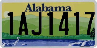 AL license plate 1AJ1417