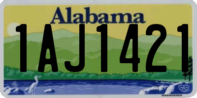 AL license plate 1AJ1421