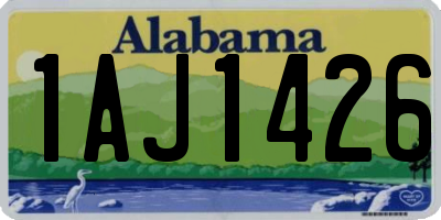 AL license plate 1AJ1426