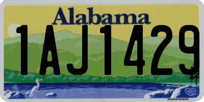 AL license plate 1AJ1429