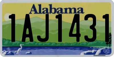AL license plate 1AJ1431