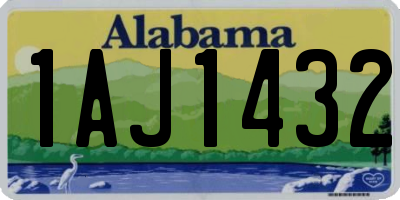AL license plate 1AJ1432