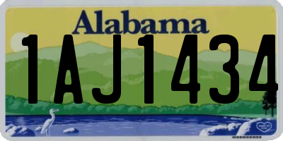 AL license plate 1AJ1434