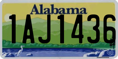 AL license plate 1AJ1436