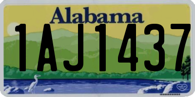AL license plate 1AJ1437