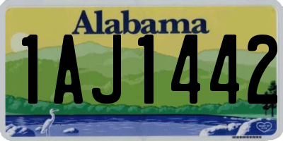 AL license plate 1AJ1442