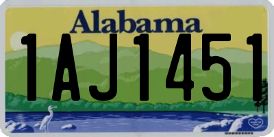 AL license plate 1AJ1451
