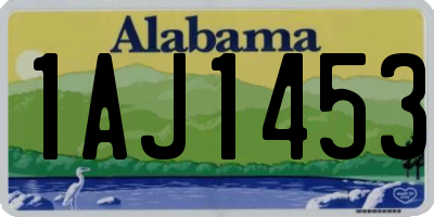 AL license plate 1AJ1453