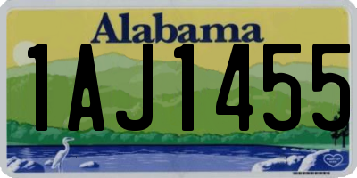 AL license plate 1AJ1455