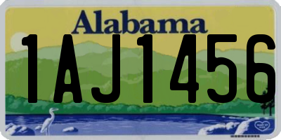 AL license plate 1AJ1456