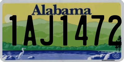 AL license plate 1AJ1472