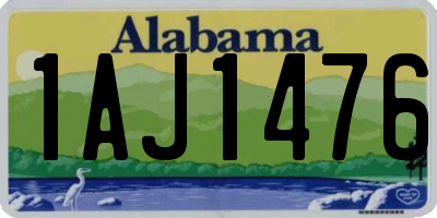 AL license plate 1AJ1476