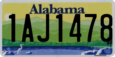 AL license plate 1AJ1478