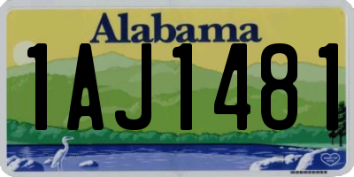 AL license plate 1AJ1481