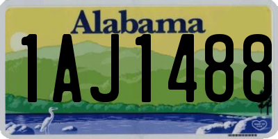 AL license plate 1AJ1488