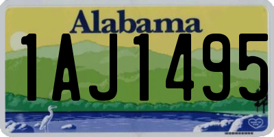 AL license plate 1AJ1495