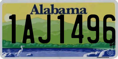 AL license plate 1AJ1496