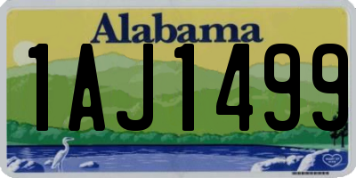 AL license plate 1AJ1499