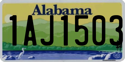 AL license plate 1AJ1503
