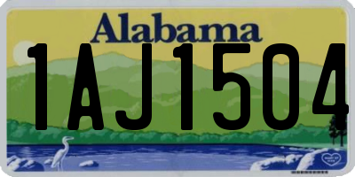 AL license plate 1AJ1504