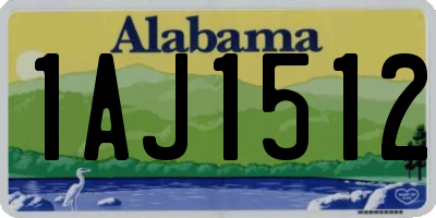 AL license plate 1AJ1512