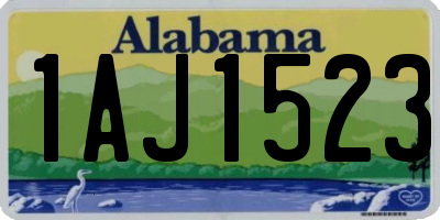 AL license plate 1AJ1523