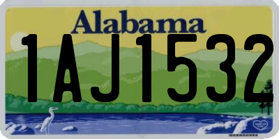 AL license plate 1AJ1532