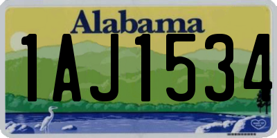 AL license plate 1AJ1534