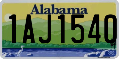 AL license plate 1AJ1540
