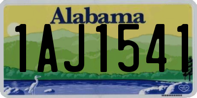 AL license plate 1AJ1541