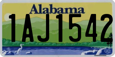 AL license plate 1AJ1542
