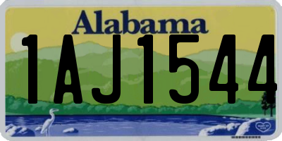 AL license plate 1AJ1544