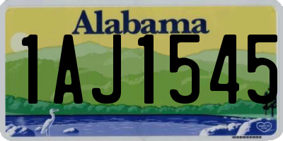 AL license plate 1AJ1545
