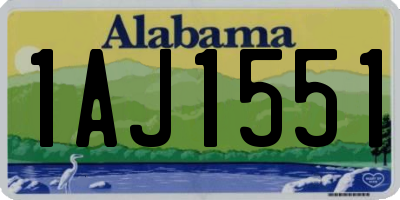 AL license plate 1AJ1551